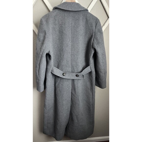 Vtg Pendleton Women's L 100% Virgin Wool Double Breasted Long Overcoat USA -Gray - Picture 7 of 14